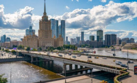 В центре Москвы начался капремонт левобережной эстакады Новоарбатского моста