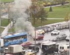 Автомобиль загорелся на проспекте Мира в Москве