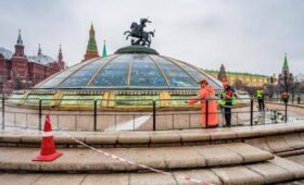 Фонтанный комплекс на Манежной площади в Москве подготовлен к зиме