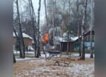 Склад загорелся на площади 800 «квадратов» в Мытищах
