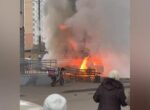 Автомобиль сгорел около дома в ТиНАО