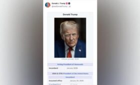 Трамп опубликовал кадр, на котором он назван и. о. президента Венесуэлы