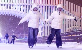 Каток на ВДНХ ограничит работу вечером 28 января из-за снегопада