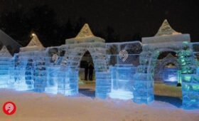 Ледяной городок открылся на Северном речном вокзале в столице