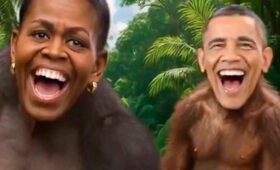 Трамп опубликовал видео с Обамой и его женой в образе обезьян