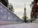 Каток на Северном речном вокзале приостановил работу из-за снегопада