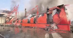 Открытое горение на складе в Краснодаре ликвидировано