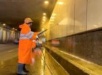 В Москве промыли Октябрьский тоннель под Калужской площадью