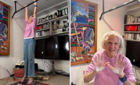 90-летняя женщина установила мировой рекорд по вису на турнике
